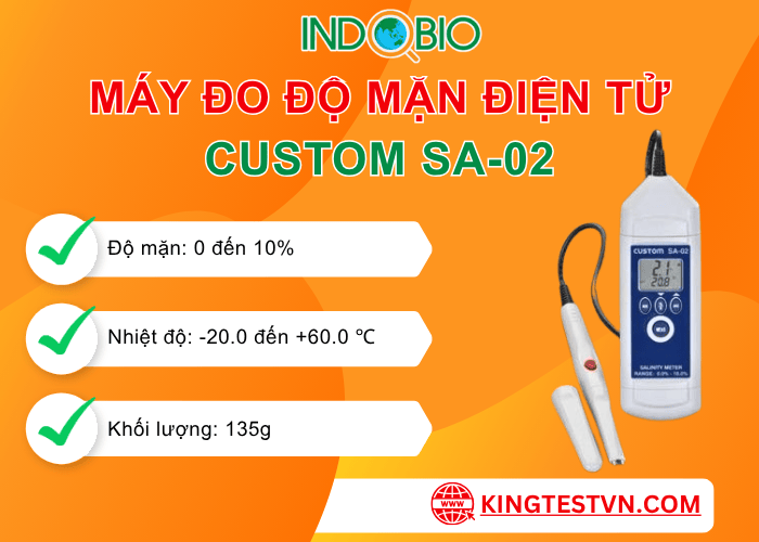 Tổng quan Máy kiểm tra độ mặn Custom SA-02